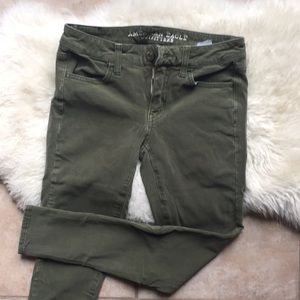 American Eagle Green Stretch Jeggings